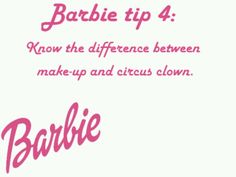 the words barbie are written in pink on a white background and below it is an image of a woman's face