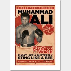 an old poster advertising a boxing match with a man in the ring holding his gloves