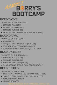 the back side of a poster with instructions on how to use bootcamps for running