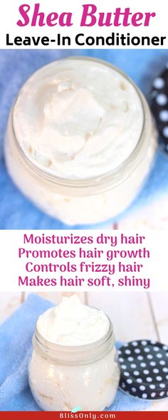 This DIY leave-in hair conditioner works great for dry, damaged hair. It is completely natural and very easy to make at home. It contains essential oils like rosemary, cedarwood which makes your hair strong and healthy. Using this hair conditioner treat dry, frizzy hair and make it soft and shiny. Diy Shea Butter, Hair Conditioner Recipe, Unique Salon, Control Frizzy Hair, Diy Conditioner, Hair Recipes, Overnight Hair, Natural Hair Gel, Moisturize Dry Hair