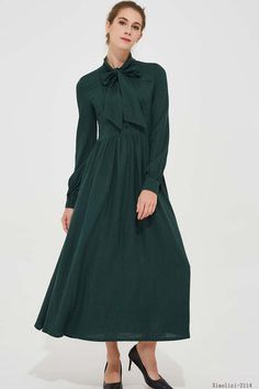 Long Dress With Long Sleeves, Dress Ankle Length, Make Clothes, Shoe Nails, Ankle Length Dress, Dress With Long Sleeves, Women Long Dresses, Height And Weight, Linen Dress