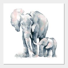 two elephants are standing next to each other