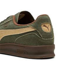 Indoor R-Suede Sneakers: Make A Statement On The Move. With A Sculpted Sole And Premium Suede Uppers In Classic Puma Style, These Sneakers Invoke Memories Of The Brand's '80S Heritage While Keeping You Comfortably Ahead Of The Curve. Move Fast In The Season's Hottest Look. Features & Benefits The Upper Of The Shoes Is Made With At Least 50% Recycled Materials Details Recycled Suede Leather Toe Cap And Heel Overlaysperforation On Vamp And Formstrip3D Printed Branding Details On Quarterrecycled Textile Collarrecycled Leather Formstrip | Brown Suede Skate Shoes With Rubber Sole, Brown Suede Skate Shoes With Gum Sole, Green Suede Skate Shoes With Gum Sole, Casual Green Sneakers With Suede Lining, Fenty X Puma, Sneakers Puma, Recycled Leather, Suede Sneakers, Pretty Shoes