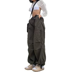 Elevate your fashion sense with these amazing baggy cargo pants and give your personality an enticing vibe. These loose hip-hop pants are elegantly made and are super-stylish as well. Premium materials are used in making and these are quite comfortable and durable as well. These pants are available in different color options, so choose your favorite one. Specifications: Fabric Type: Synthetic Care Instructions: Hand Wash Only Closure Type: Drawstring Rise Style: High Rise About this Item: Materi Baggy Techwear Parachute Pants For Outdoor, Techwear Baggy Parachute Pants For Outdoor, Techwear Parachute Pants For Outdoor Activities, Urban Style Baggy Bottoms For Outdoor Activities, Urban Style Baggy Parachute Pants For Outdoor, Baggy Urban Bottoms For Outdoor Activities, Urban Baggy Parachute Pants With Hip Pockets, Urban Baggy Parachute Pants With Multiple Pockets, Baggy Hip Hop Pants For Outdoor