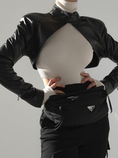 Trendy and chic cropped leather bolero jacket made with 100% Italian lambskin. Long sleeve jacket in short crop style. Sits snug on the shoulders with wide open front and wrap around collar. Model is wearing MINUSEY S. * MINUSEY S = EU34, US 2* MINUSEY M = EU 36, US 4* 100% Italian Lambskin* Dry clean* Made in Korea - Model Height: 170cm/5'7" (US2, EU34) Chic Cropped Leather Jacket, Cropped Leather Jacket For Night Out, Black Leather Cropped Jacket For Night Out, Cropped Leather Jacket For Winter Nights, Chic Black Biker Jacket For Evening, Black Cropped Leather Jacket, Leather Bolero, Collar Model, Crop Style