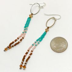 Southwestern-Fringe-Ombre-Simple-Earrings-Sizing Bohemian Linear Dangle Earrings With Ear Wire, Bohemian Single Beaded Earring For Everyday Wear, Handmade Bohemian Dangle Linear Earrings, Bohemian Dangle Linear Earrings, Nickel Free Bohemian Beaded Earrings For Everyday, Bohemian Linear Earrings, Nickel Free Bohemian Beaded Earrings, Bohemian Nickel Free Beaded Earrings For Everyday, Bohemian Beaded Everyday Jewelry