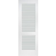 30 in. x 80 in. Primed Composite MDF Full Louver Over Louver Interior Door Slab - Super Arbor French Door Sizes, Interior Closet Doors, Louvre Doors, Prime And Composite, Accordion Doors, Mdf Doors, Stable Door, Glass French Doors, Glass Barn Doors