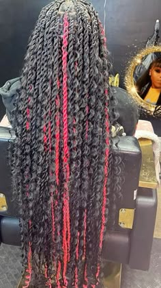 Red And Black Twists, Red And Black Island Twist, Red And Black Boho Knotless Braids, Island Twist, Quick Curly Hairstyles, Weave Hairstyles Braided, Braided Hairstyles For Black Women Cornrows