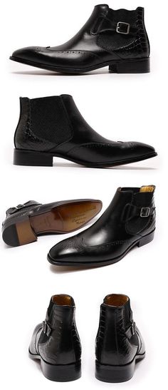 Mantén tus pies cómodos todo el día y luce elegante al mismo tiempo con estas botas de vestir sin cordones hasta el tobillo . Fabricadas con material de cuero de alta calidad para un uso duradero, estas botas de tobillo de moda cuentan con un exterior brillante, tacón bajo en bloque, tirador y ribete lateral para ponérselas y quitárselas fácilmente. ¡Estamos obsesionados! Ya sea que te estés preparando para una boda o para el trabajo, estas botas de vestir para hombre son perfectas para cualqui Formal Patent Leather Chelsea Boots With Round Toe, Men Ankle Boots, Fall Winter Shoes, Branded Shoes For Men, Mens Fashion Illustration, Branded Shoes, Brogues Men, Oxford Brogues, Brogue Boots