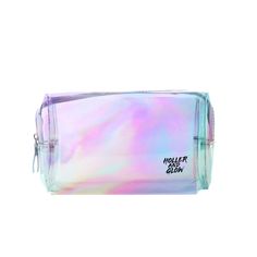 Holler and Glow Makeup Bag - Silver Skin Tone Hair Color, Holographic Makeup, Glow Makeup, Glowing Makeup, Oily Hair, Tone Hair, Light Skin, Uneven Skin, Uneven Skin Tone