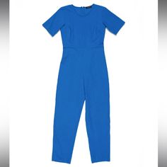 Brand New Without Tags Size 2p In Blue Model Photos Are To Show Style And Fit Only. See Photos Of Actual Garment For True Color. The Lee Jumpsuit From Ilana Kohn Is A Timeless, Chic, And Effortless Onesie In Exclusive Petite Sizing. A Fitted Jumpsuit With A Scoop Neck, Defined Waist, Short Sleeves, Zip Closure At Back And Straight Legs In Blue Heavyweight Cotton Twill. Pull-On Style With Back Zip Closure 100% Cotton Machine Wash Cold Made In The Usa 2p: Chest = 34", Waist = 28.5", Hips = 36", To Blue Fitted Jumpsuits And Rompers With Short Sleeves, Blue Fitted Short Sleeve Jumpsuits And Rompers, Blue Fitted Jumpsuit With Short Sleeves, Blue Overall Jumpsuit For Work, Blue Fitted Jumpsuits And Rompers For Work, Blue Short Sleeve Jumpsuits For Work, Formal Fitted Blue Jumpsuits And Rompers, Ilana Kohn, Defined Waist