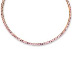 tennis necklace diamond Luxury Elegant Pink Tennis Necklace, Tennis Necklace, All That Glitters, Pink Sapphire, Sapphire, Glitter, Fine Jewelry, Yellow Gold, Pink