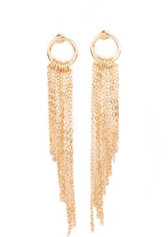 Tapered gold chains cascade from the bottom of a dainty gold hoop, creating an angled fringe. Earring attaches to a standard post fitting. Sold as one pair of post earrings. Angled Fringe, Fringe Earring, Chain Fringe, Pink Peacock, Mobile Boutique, September 23, Paparazzi Accessories, White Rhinestone, Black Earrings