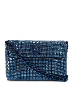 Kurt Geiger London Small Party Shoulder Bag Luxury Blue Clutch With Detachable Strap, Luxury Blue Evening Bag With Detachable Strap, Blue Crossbody Evening Bag For Formal Occasions, Luxury Blue Evening Bag, Designer Evening Crossbody Clutch, Blue Luxury Clutch With Top Handle, Luxury Blue Top Handle Clutch, Luxury Blue Clutch With Top Handle, Glamorous Blue Formal Bag