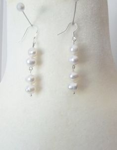 "A  stunning pair of white Akoya 8-9mm pearl earrings, 925 silver french hook style backs, these earrings are 2\" long, handmade earrings, please leave your phone number when ordering to ensure efficient delivery, packages with phone numbers will clear customs more speedily, thank you." Akoya Pearl Earrings, Cocktail Earrings, Sweet 16 Gifts, Pearl Gifts, Pearl Earrings Wedding, Gift For Bride, Wedding Jewelry Earrings, Earrings Wedding, Akoya Pearls