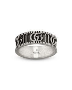 Gucci Sterling Silver Marmont Double G Statement Ring, 8mm Matching Couple Bracelets, Gucci Rings, Gucci Jewelry, Gucci Gg Marmont, Dream Engagement Rings, Gg Marmont, Silver Jewelry Rings, Italian Luxury, Dream Jewelry