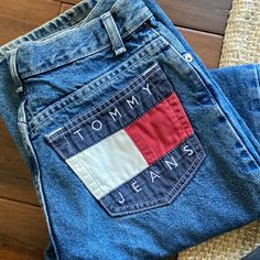 Great Vintage Condition High Rise Dark Wash Size 27 Waist (Labeled Jr Size 14) Tommy Hilfiger Jeans, Jeans Color, Tommy Jeans, High Jeans, Tommy Hilfiger, Women Jeans, High Rise, Pink, Women Shopping