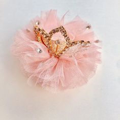 Princess tulle tiara clip. crown diamanti hair accessory . childs hair clip. tiara clip. tiara crown Lace Toddler Dress, Princess Shot, Crown Clip, Crown Hair Clip, Pink Board, Mermaid Toys, Tiara Hair, Cowboy Wedding, Metal Crown