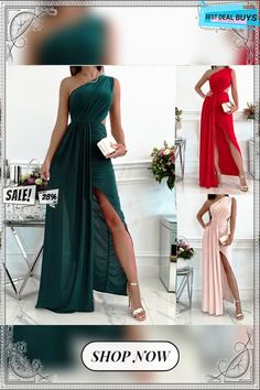 Womens One-shoulder Sundress Summer with A Floral Print Elegant Summer One Shoulder Floor-length Dress For Prom, Summer One Shoulder Floor-length Prom Dress, Summer Prom One-shoulder Floor-length Dress, Floor-length One Shoulder Dress For Summer Prom, Summer Evening One-shoulder Maxi Dress, Summer Evening One Shoulder Maxi Dress, One Shoulder Maxi Dress For Summer Prom, Spring Night Out One Shoulder Floor-length Dress, Green Off Shoulder Dress For Summer Formal Events