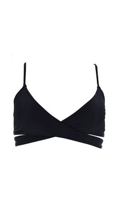 BLACK BIKINI TOPProduct Description:Get ready to make a stylish statement with our Black Bikini Top. Designed for beach days. poolside lounging. vacays. and boat parties. this bikini top is a must-have addition to your swimwear collection.Key Features: Made from high-quality stretch fabric for a comfortable and flattering fit Matte finish adds a touch of sophistication Swim lining ensures durability and support Hand wash cold for easy care Style Tips:Team this versatile black bikini top with a c Black Triangle Top Swimwear For Vacation, Trendy Black Swimwear For Beach, Trendy Black Swimwear For The Beach, Black Triangle Top Swimwear For Summer, Chic Black Swimwear For Vacation, Black Strappy Swimwear For Sunbathing, Black Strappy Swimwear For Summer, Black Triangle Top Swimwear For Beach, Black Swimwear For Poolside Vacation