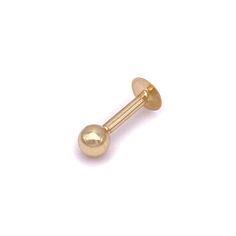 Bold lip or chin ball stud. Choose from our variety of styles and find the perfect addition for your piercings. Available in 14k Yellow Gold. Metal: 14k Gold Piercing: Labret, Monroe Stem Length: 8mm Charm: 4mm Gauge: 14 Sold as one side. We guarantee all materials are 100% genuine as stated above. Classic Yellow Gold Internally Threaded Nose Studs, Classic Gold Round Nose Studs, Monroe Piercing, West Indian Bangles, Piercing Labret, Monroe Piercings, Lip Stud, Bold Lip, Gold Lips