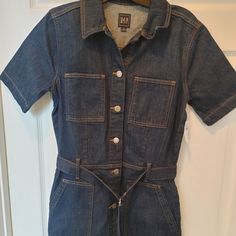 Luxurious Blue Jean Utility Button Up Dress With Belt Fitted Gap Dress With Buttons, Blue Buttoned Denim Dress For Work, Blue Denim Dress With Buttons For Work, Casual Gap Dress In Medium Wash, Gap Medium Wash Denim Dress, Casual Medium Wash Gap Dress, Gap Casual Medium Wash Dress, Gap Blue Denim Summer Dress, Blue Gap Denim Summer Dress