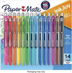 paper mate inkjoy gel pens, assorted colors, pack of 12 - 1 / 4