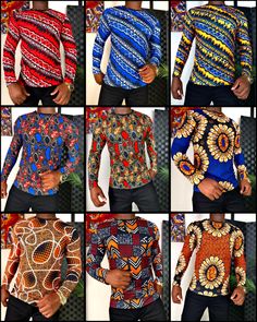 Stay stylish and comfortable in this Men's African Print Ankara Long Sleeve T-shirt. Featuring bold Ankara patterns on the sleeves and chest pocket, this shirt blends tradition with modern fashion. Looking for a gift? This T-shirt is perfect for birthdays, Father's Day, or anyone who loves African-inspired designs. Made from high-quality cotton, it's great for everyday wear while showing off cultural pride.  **Material** Made with soft and comfortable fabric. 95% polyester and 5%spandex In Multicolored African Ankara Dashiki Kente print Crew neckline Long sleeve Slim fit Occasions: formal event, party, church, club, Date, fall, brunch, etc. True to size Disclaimer: Pattern Placement may Vary Also suitable for plus size: XL, XXL, XXXL, XXXXL, 2X, 3x, 4x **Care Instruction** Machine wash col African Inspired, Modern Fashion, African Print, Formal Event, Chest Pocket, Ankara, Halloween Shopping, Long Sleeve T Shirt, Father's Day