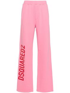 Sporty Pink Sweatpants With Ribbed Waistband, Trendy Pink Sweatpants With Letter Print, Trendy Pink Relaxed Fit Sweatpants, Pink Cotton Sporty Sweatpants, Trendy Pink Letter Print Pants, Sporty Cotton Bottoms With Logo Print, Pink Letter Print Bottoms For Streetwear, Sports Cotton Pants With Logo Print, Straight Leg Cotton Sweatpants With Letter Print