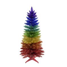 TR2393 Holiday/Christmas/Christmas Trees Foil Christmas Tree, Kurt Adler Christmas, Mark Roberts Fairies, Rainbow Tree, Wreath Home Decor, Elf Ornaments, Artificial Trees, Kurt Adler, Colorful Trees