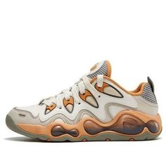 (WMNS) FILA FUSION VERTICAL Basketball Shoes 'White Orange' T12W343207FAS White Sneakers With Laces, White Flat Sneakers With Laces, White Skate Shoes With Textured Sole For Streetwear, White Synthetic Skate Shoes With Textured Sole, White Skate Shoes With Textured Sole And Round Toe, Modern White Skate Shoes With Textured Sole, Retro White Lace-up Custom Sneakers, White Retro Lace-up Custom Sneakers, White Lace-up Retro Custom Sneakers