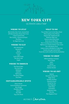 New York Destinations, 30th Birthday In Nyc, New York City Weekend Trip, 7 Days In New York, Girls Trip New York City, New York Birthday Trip, 21st Birthday In New York City, Nyc Solo Trip, Must Do In New York City