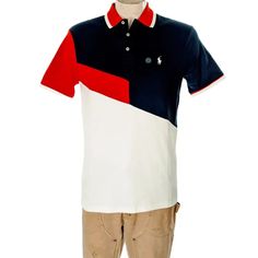 Offered Today For Your Consideration Is A Great Item Made For The Polo Ralph Lauren Collection. This Striking Shirt Is Perfect For The Season Ahead. Details: * 100% Cotton * Classic Fit Navy Color Block Collared Top, Navy Collared Color Block Top, Fitted Navy Color Block Tops, Fitted Cotton Shirt With Color Block, Fitted Blue Color Block Shirt, Fitted Cotton Color Block Shirt, Fitted Color Block Polo Shirt, Red Collared Color Block Top, Fitted Color Block Polo Shirt With Short Sleeves