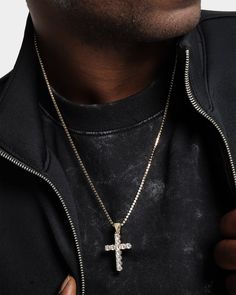 Ice out your drip with the Iced Cross Pendant from NXS. Featuring a stainless steel base, plated in 18k gold with crystal embellishments, this pendant is a must-have from the brand's latest drop. With a large pendant loop to add to your favourite chain. Cop yours today! - Stainless steel base - Crystal embellishment - 18k Gold Plating - Pendant loop - Approx. Weight: 6g - Colour: Gold Choker Pendant, Gold Cross Pendant, Tennis Necklace, Pendant Gold, Cuban Chain, Crystal Embellishment, Cz Diamond, Culture Kings, Chain Pendant