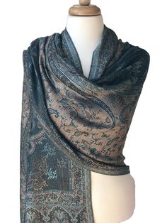 This collection of modal silk scarves has been inspired by the antique Kashmir Jamawar and Kani shawls. The scarves have a soft luxurious feel and the color combinations are very pleasing. It can be worn as a scarf or a wrap on an evening dress on a cool evening. Can be worn as a shawl by bridesmaids.Bestselling scarves. Hippie Witch Aesthetic, Kani Shawls, Dress Armor, Bridesmaid Wrap, Reversible Scarf, Elegant Color, Wool Wrap, Silk Shawl, Pashmina Shawl