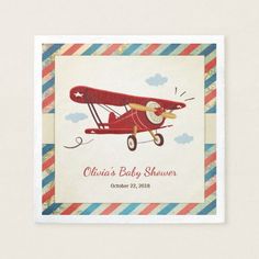 an airplane birthday card with the words mason's 1st birthday written on it in red, white and blue