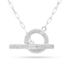 Pave Diamond Toggle Pendant Necklace - 18K white gold weighing 9.62 grams  - 130 round diamonds weighing 1.20 carats Luxury Chain Necklace With Toggle Clasp, Elegant Toggle Necklace With Cable Chain For Formal Occasions, Elegant Toggle Necklace With Cable Chain For Formal Events, Luxury Formal Toggle Necklace With Adjustable Chain, Luxury Toggle Necklace With Adjustable Chain For Formal Events, Luxury Link Toggle Necklace With Adjustable Chain, Elegant Toggle Necklace With Cable Chain And Rectangular Links, Elegant Toggle Necklace With Cable Chain Link, Timeless Formal Toggle Necklace With Adjustable Chain