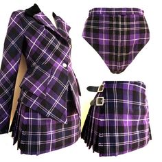 Vivienne Westwood Plaid, Vivienne Westwood Skirt, Purple Plaid Skirt, Suit Purple, Diy Couples Costumes, Kilt Skirt, Vintage Runway