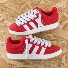 personalized sneakers CAMPUS custom rope laces red and white Professional waterproof paint + protective varnish. First name inscription on the exterior sides Authentic & new item, sold in its original packaging Each model is made by us in our workshop in Aubagne in the south of France upon ordering it will not be possible to make a return/refund https://www.etsy.com/fr/shop/sneakeaze?ref=profile_header Personalized Sneakers, Air Max Plus Tn, Outfit School, Waterproof Paint, Baskets Adidas, Profile Header, Adidas Campus, Sneakers Athletic, Shoes Adidas