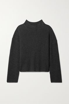 Nili Lotan's 'Idesia' sweater is made from wool that's equally soft and lightweight. it has a relaxed shape with dropped shoulders and a cozy ribbed finish. Nili Lotan, Wool Sweater, Knitwear Women, Wool Sweaters, Net A Porter, Grey Sweater, Women Collection, Luxury Design, Porter