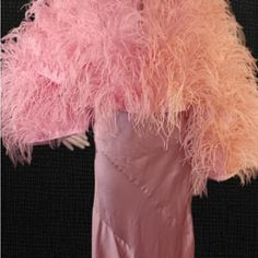 Cult Gaia Shell Pink Feather Jacket Pink Outerwear For Evening In Fall, Pink Fall Evening Outerwear, Pink Evening Outerwear For Fall, Feathered Long Sleeve Evening Outerwear, Pink Winter Evening Outerwear, Long Sleeve Evening Outerwear With Feathers, Spring Party Outerwear With Feathers, Evening Long Sleeve Outerwear With Feathers, Fitted Feathered Outerwear For Spring