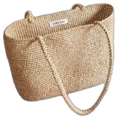 Natural Fiber Shopping Bags, Natural Bag With Rolled Handles, Natural Color Satchel With Rolled Handles, Natural Fiber Bags With Rolled Handles For Shopping, Large Capacity Natural Fiber Shopping Bag, Shopping Bags With Rolled Handles In Natural Fiber, Beige Crochet Bag With Rolled Handles, Crochet Jute Bag With Rolled Handles, Beige Jute Bag With Rolled Handles