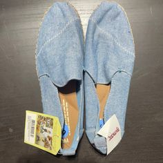 Brand New Purchased From Tjx Size 6.5 Comfortable Blue Espadrilles For Spring, Denim Espadrilles With Round Toe For Beach, Casual Denim Espadrilles With Round Toe, Blue Casual Espadrilles For Spring, Casual Denim Espadrilles For Beach, Casual Denim Espadrilles For The Beach, Blue Casual Espadrilles With Round Toe, Blue Denim Espadrilles For Spring, Blue Casual Espadrilles