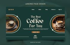 landing page design for coffee shop