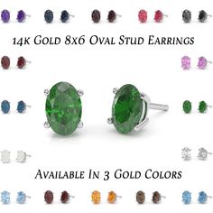 Best choice for everyday wear or even for a special event, this luxurious pair of Genuine Gemstone stud earrings set in solid 14k/10k gold will make a statement with your unique birthstone. Geniune Gemstone: Qty: 2 x 8x6mm Oval Cut Stones RETURN POLICY: We want you to have a comfortable and confident experience with Gems Of Zodiac. That is why we offer an easy, hassle-free 15-day return policy. If you are not completely satisfied with your purchase you may return it for a full refund plus return shipping within 15 days of the original arrival date. Contact us for a return shipping label. Any item purchased from our shop can be returned with the following conditions: The item must be returned in a new and unworn condition. Items that have been resized, updated, and/or repaired do not qualif Oval Stud Earrings, Gemstone Stud Earrings, Gemstone Studs, Stud Earrings Set, Promotional Gifts, 10k Gold, Earring Gifts, Jewelry Earrings Studs, Earring Set