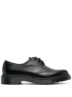 Black leather '1461' Derby shoes from Dr. Martens. Please note this item is unisex and sold in men's sizing. Classic Low-top Dress Shoes With Leather Footbed, Classic Closed Toe Formal Sneakers, Classic Sneakers With Leather Footbed For Work, Ballet Pumps, Iconic Bags, Boot Pumps, Derby Shoes, Pump Sandals, Shoes Black