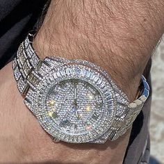 Top Seller for Men's Big Hip Hop Watch Iced Baguettes Date Calendar Silver Tone Simulated CZ 8 , Jewelry & Watches Hip Hop Watches, Number Date, Date Calendar, Hip Hop Jewelry, Diamond Watch, Beauty Accessories, Watch Band, Fashion Watches, Accessories Watches