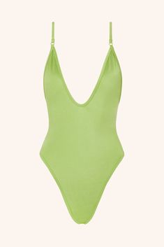 It’s our most iconic one-piece swimsuit. Whether you’re making waves or catching them, this plunging neckline one-piece in Emerald delivers confidence with every splash. It’s more than swimwear – it’s a fashion statement. Cut & Fit Shaping, sculpting fit Pulls on Plunging neckline High-cut style with medium coverage brief Hardware & Straps All gold hardware Adjustable shoulders straps Lining & Fabric Double-lined  84% polyamide, 16% elastane Model Measurements: Height 176 cm | Bust 8 Royal Blue Swimsuit, Grey One Piece, Gooseberry Intimates, Green One Piece Swimsuit, Green One Piece, Red One Piece, Pink One Piece, Bodysuit Lingerie, Blue Swimsuit