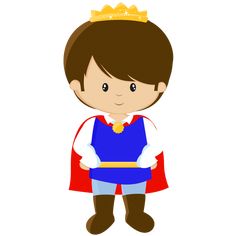 a little boy wearing a blue and red costume with a gold crown on his head