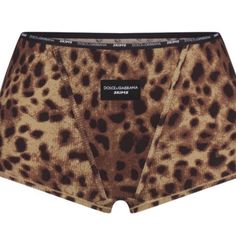 Elevate Your Style With These Chic Leopard Print Women's Shorts From The Exclusive Dolce & Gabbana Collaboration. Perfect For A Bold And Fashionable Look. Cotton Sleepwear, Logo Label, Trim Detail, Dolce & Gabbana, Bike Shorts, The Limited, Boy Shorts, Shapewear, Women's Intimates